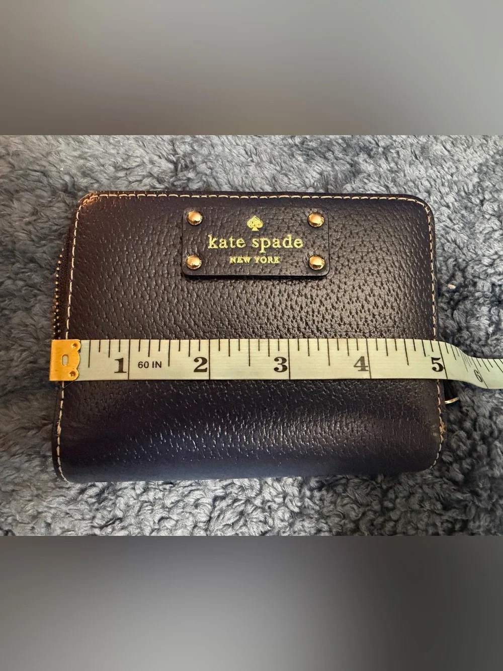 Kate Spade New York compact bifold wallet in deep navy